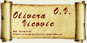 Olivera Vićović vizit kartica